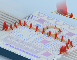 Artistic illustration of an integrated optical circuit
